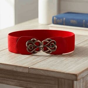 2/$21 25.5 Inch Red Fashionable Ladies Stretch Belt